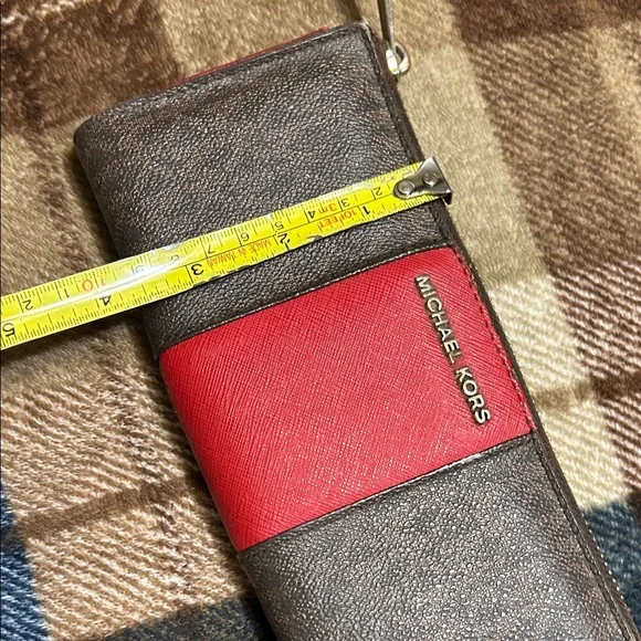 Michael Kors Red and Brown Wallet - Picture 7 of 10